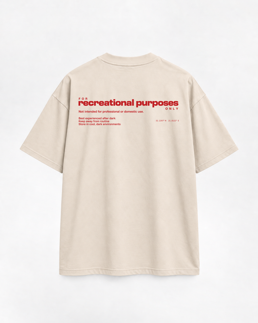 T-shirt For Recreational Purposes Only / Sand