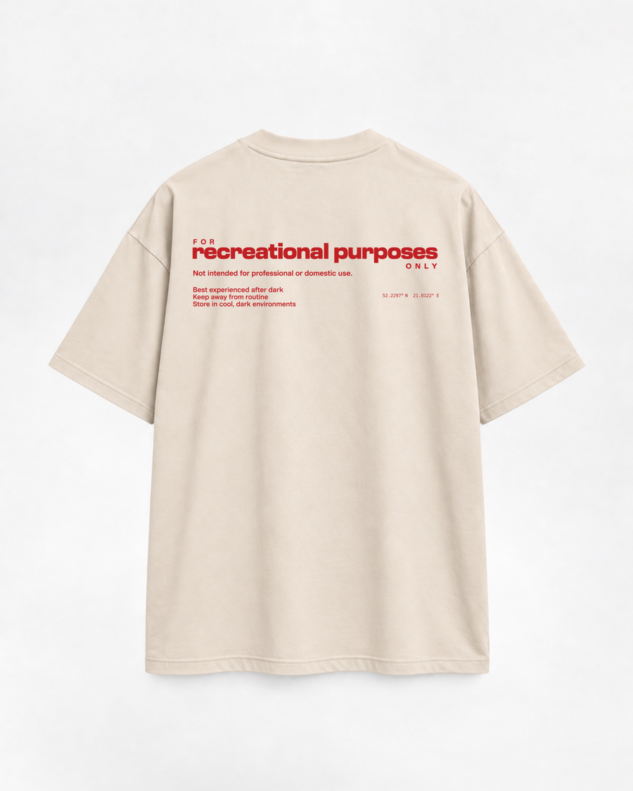 T-shirt For Recreational Purposes Only / Sand