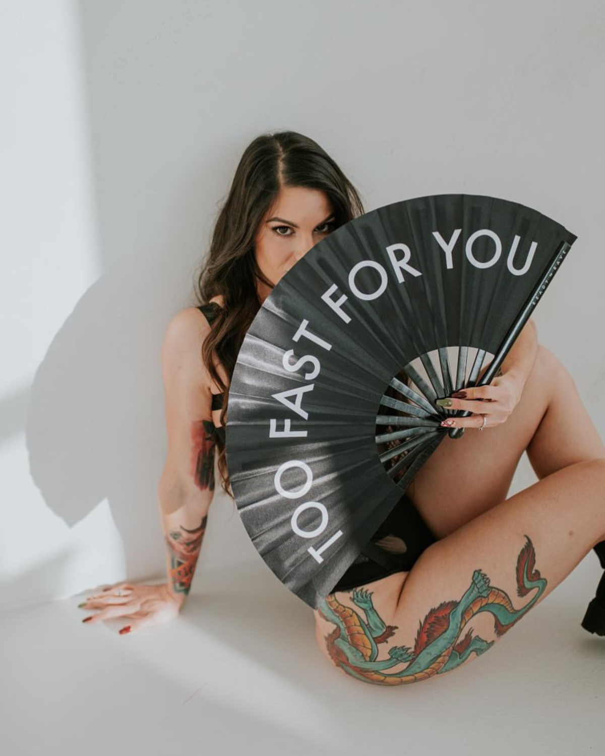 Too Fast for You Large Hand Fan