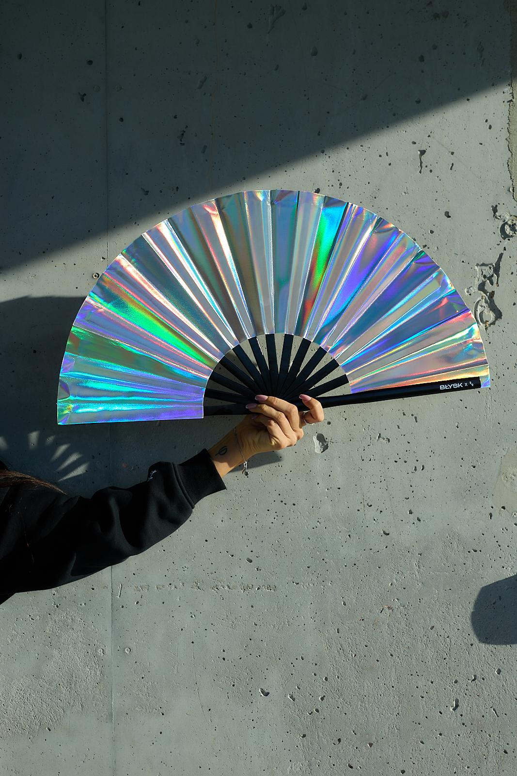BŁYSK x R2R Holo Large Hand Fan