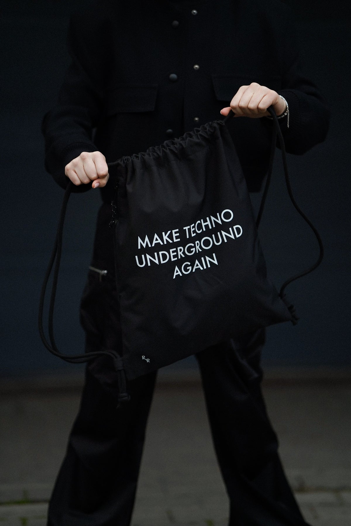 Drawstring Bag Make Techno Underground Again