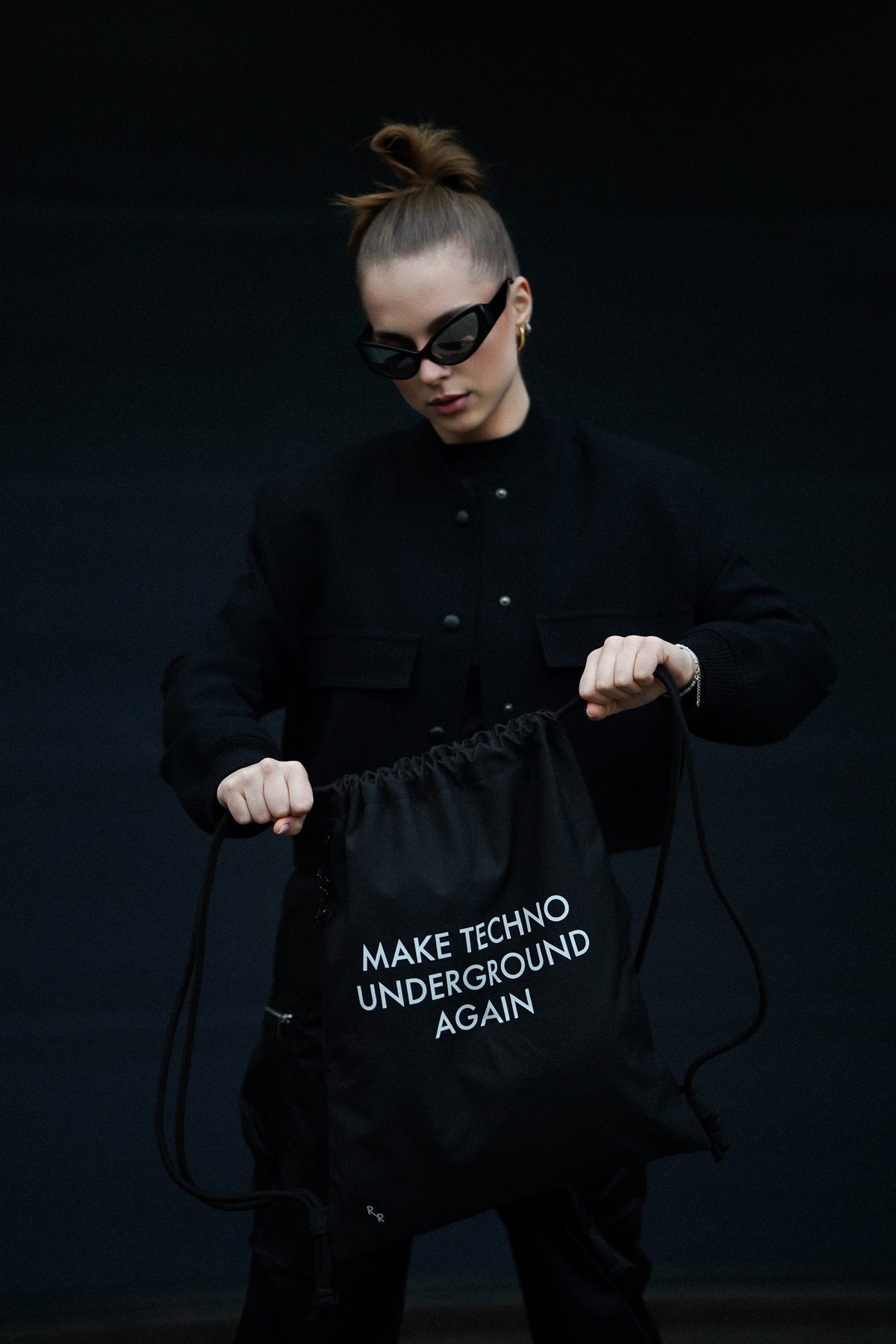Drawstring Bag Make Techno Underground Again
